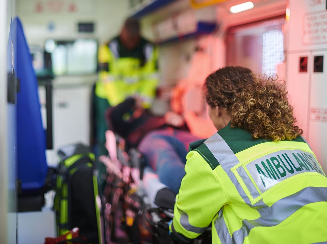 paramedics in ambulance